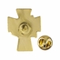 5/8 x 1/2 Inch Gold and Enameled Descending Dove on Cross Lapel Pin