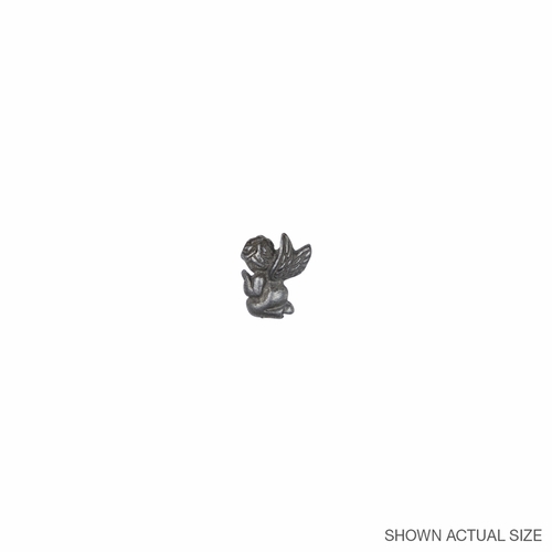5/8 x 1/2 Inch Pewter Kneeling Angel Lapel Pin