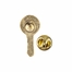 5/8 x 1/4 Inch Gold Enameled Jesus Key Lapel Pin
