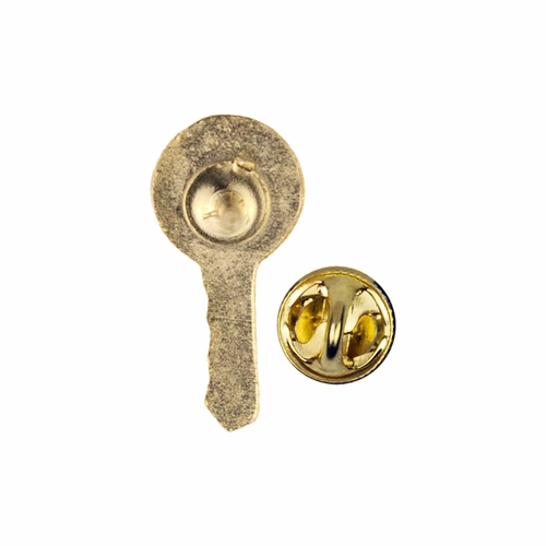 5/8 x 1/4 Inch Gold Enameled Jesus Key Lapel Pin