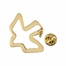 5/8 x 3/4 Inch Gold Outlined Descending Dove Lapel Pin