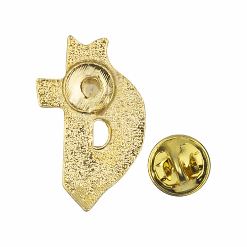 5/8 x 3/8 Inch Gold Enameled Methodist Cross Lapel Pin