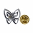5/8 x 5/8 Inch Pewter Butterfly Lapel Pin