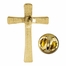 5/8 x 7/16 Inch Gold Maltese Cross Lapel Pin