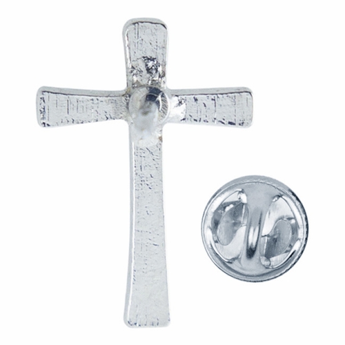5/8 x 7/16 Inch Silver Maltese Cross Lapel Pin
