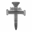 5 Inch Isaiah 53:5 Antique Pewter Nail Wall Cross