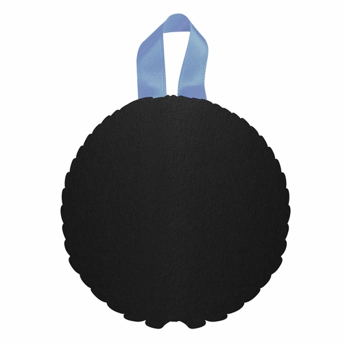 5-1/4 Inch Round Raised and Color Printed United States Coast Guard Insignia Aluminum Metal Christmas Ornament