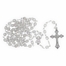 5mm Capped Glass Crystal Bead Rosary with Crucifix and Madonna Center