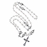 5mm Imitation Pearl Bead Communion Rosary with Crucifix and Chalice Center