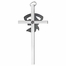 6-1/2 Inch Silver Plated Metal Wall Cross with Centered Confirmation Dove