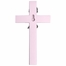 6-3/4 Inch Painted Pink Wood Praying Girl Wall Cross