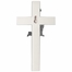 6-3/4 Inch Painted White Wood First Communion Boy Wall Cross