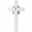 6-3/4 Inch Painted White Wood Guardian Angel Wall Cross