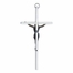 6 Inch Silver Plated Metal with Gold Corpus Wall Crucifix