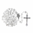 6mm Crystal Glass Bead Rosary with Crucifix and Miraculous Center