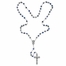 6mm Genuine Aqua Cloisonne Bead Rosary with Crucifix and Madonna Center