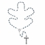 6mm Sapphire Glass Miraculous Bead Rosary with Crucifix and Miraculous Center