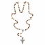 6mm Wood Bead Franciscan Rosary with Crucifix and St. Francis Center
