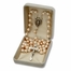 6x 4mm White Tear Drop Pearl Beads and Madonna Center Rosary