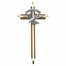 7-1/8 Inch Brass and Wood "Confirmed in Christ" Centered Dove Confirmation Wall Cross