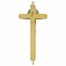 7-1/8 Inch Oak and Gold Antiqued Pewter Risen Christ with Sunburst Wall Crucifix