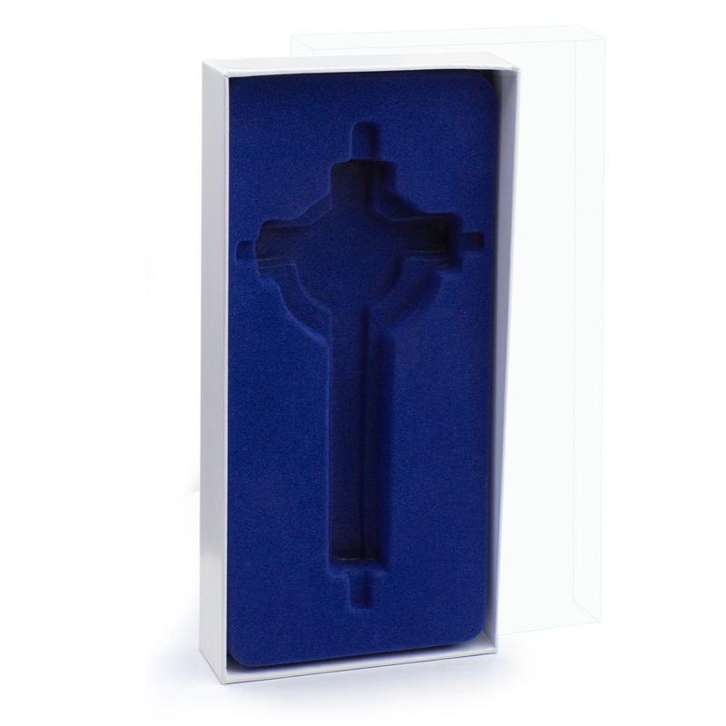 71/8 Inch Wood and Brass Confirmed in Christ Wall Cross with Centered Pewter Dove