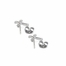 7/16 Inch Sterling Silver Budded Cross Earrings