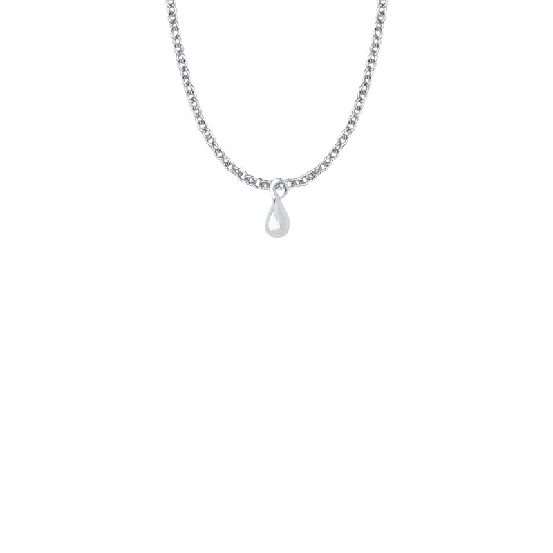 7/16 Inch Sterling Silver Tears of Joy Pendant Necklace