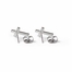 7/16 x 1/4 Inch Sterling Silver Crucifix Earrings