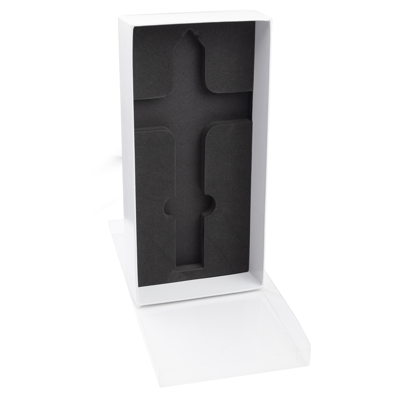 73/4 Inch Wood Wall Crucifix with Pewter Corpus and St. Benedict Medallion