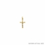 7/8 Inch 14KT Gold Budded Ends Crucifix Pendant
