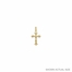 7/8 Inch 14KT Gold Budded Ends with Lined Detailing Crucifix Pendant