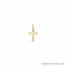 7/8 Inch 14KT Gold Flared Cross Pendant
