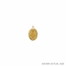 7/8 Inch 14KT Gold Oval with Polished Border Miraculous Medal