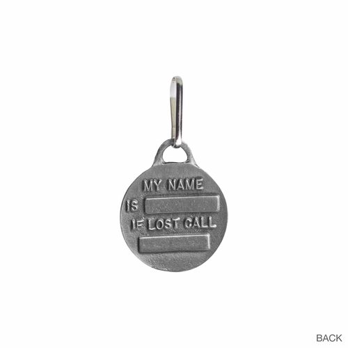 7/8 Inch Pewter Circle St. Francis "Protect My Pet" Medal