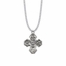 7/8 Inch Sterling Silver Engraved Satin Five Way Medal Necklace