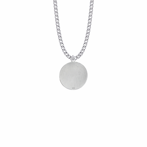 7/8 Inch Sterling Silver Round St. Francis Medal, Patron Saint of Animals