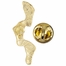7/8 x 1/4 Inch Gold Footprints Lapel Pin