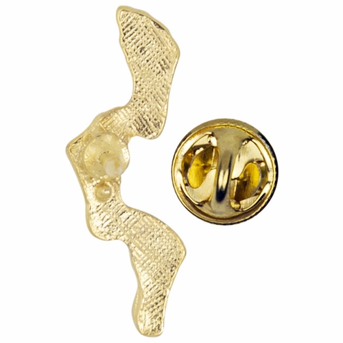 7/8 x 1/4 Inch Gold Footprints Lapel Pin