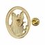 7/8 x 11/16  Inch Antiqued Gold My Guardian Angel-Protect Me Lapel Pin