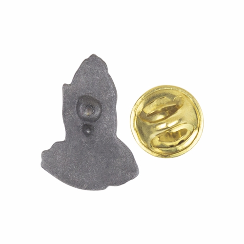 7/8 x 5/8 Inch Antiqued Pewter Serenity Praying Hands Lapel Pin