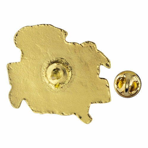 7/8 x 7/8 Inch Gold Enameled Christ is Risen Lily Flowers Lapel Pin