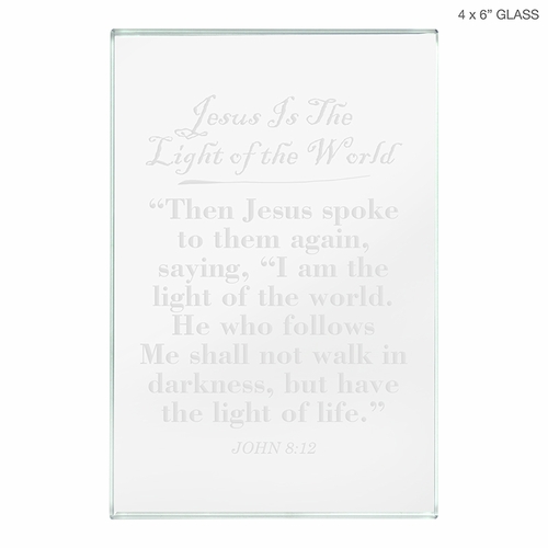 7 Inch Antiqued Bronze Lighthouse with John 8:12 Engraved Glass Table Decor