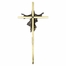 7 Inch Brass and Antiqued Pewter Risen Christ Wall Crucifix