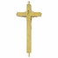 7 Inch Brass and Oak Wedding Wall Cross