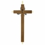 7 Inch Brass and Walnut First Communion Wall Cross