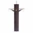 7 Inch Dark Wood and Brass Antiqued Wall Crucifix
