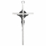 7 Inch Engraved Silver Plated Wall Crucifix with Sunburst Corpus