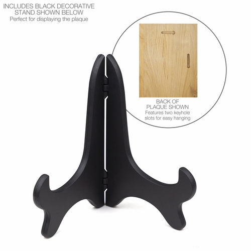 7 x 9 Inch Engraved "House Blessing" Genuine Alder Wood Wall or Table Decor Art