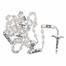7mm Crystal Fire Bead Rosary with Crucifix, Six Tablets and Madonna Center